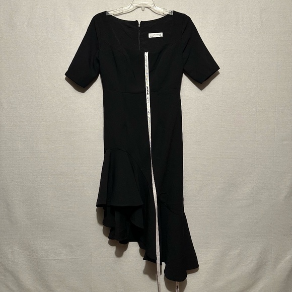 NWT Mac Duggal Crepe 3/4 Sleeve Asymmetrical Hem Dress - size 10 - Picture 4 of 6